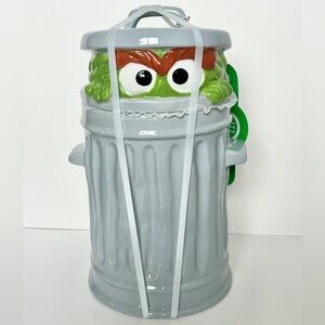 💚 Oscar the Grouch Sesame Street Cookie Jar 11-inch Brand New! So Cute!